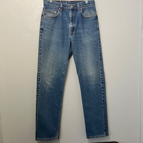 Levi's Other - Levi's 505 Regular Fit Straight Leg Workwear Blue Denim Jeans | Men's Size 34X34